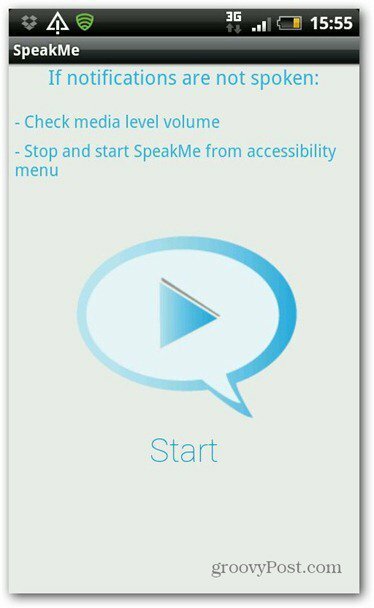SpeakMe for Android Start