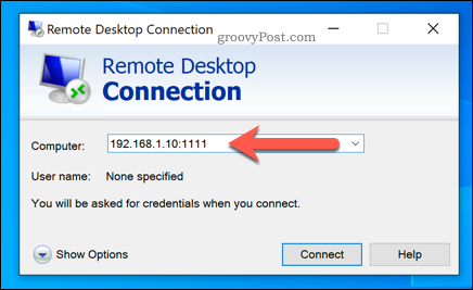 إنشاء اتصال Windows Remote Desktop باستخدام منفذ RDP مخصص