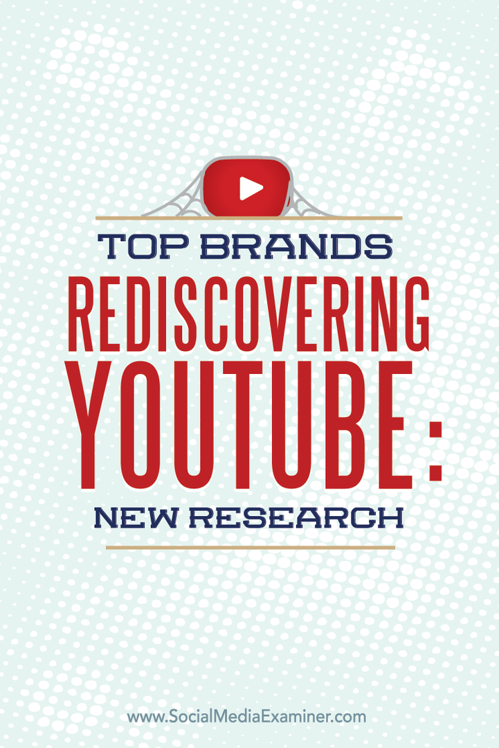 تظهر الأبحاث أن أفضل العلامات التجارية تعيد اكتشاف موقع youtube