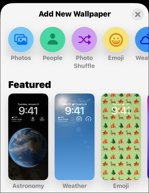 إضافة أدوات إلى شاشة قفل iPhone
