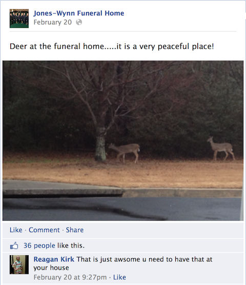 تحديث الفيسبوك جنازة جونز المنزل