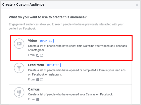 حدد خيار مشاركة الفيديو لجمهورك المخصص على Facebook.