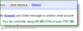 أنت تستخدم حاليًا مقدارًا من المساحة في Gmail