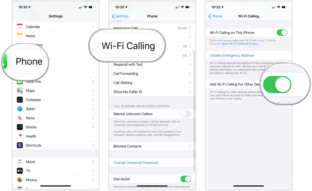 مكالمات Wi-Fi من iPhone على أجهزة أخرى