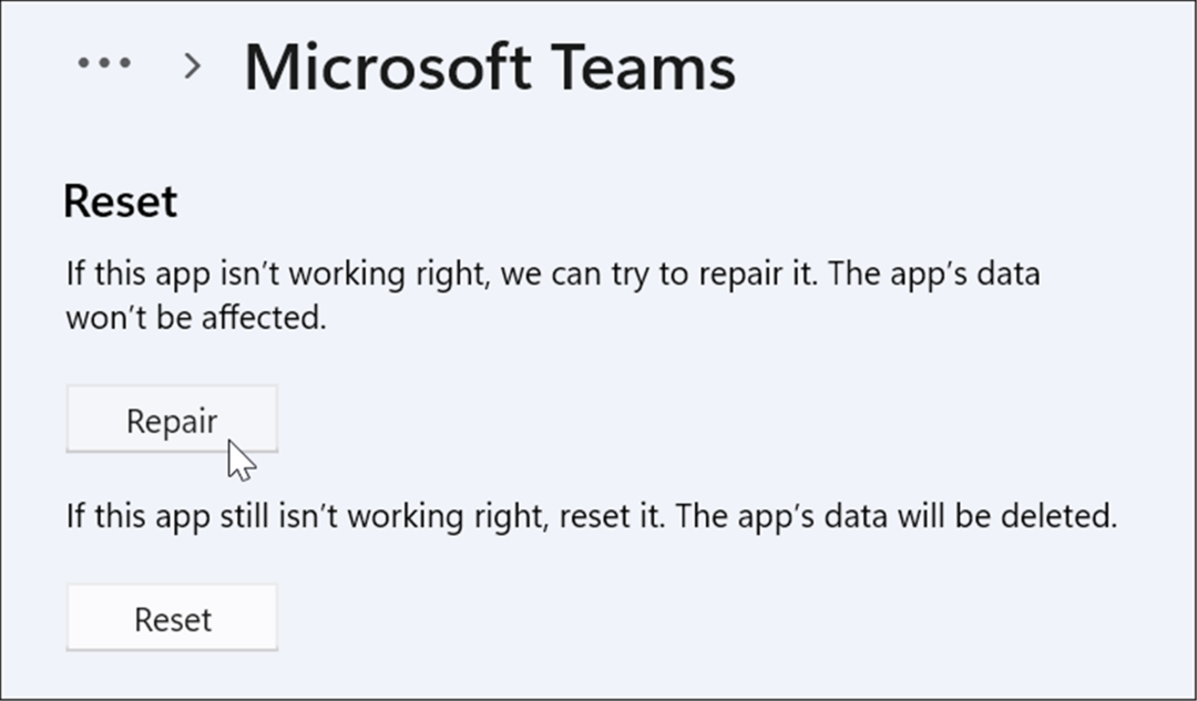 إصلاح فرق Microsoft