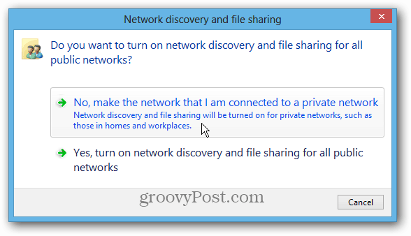 اكتشاف الشبكة ومشاركة الملفات