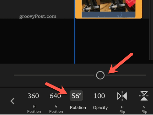 تغيير دوران الفيديو في Adobe Premiere Rush