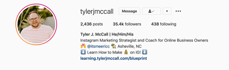 تايلر ج. McCall Instagram السيرة الذاتية