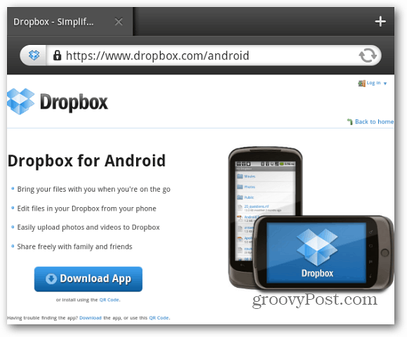 Dropbox لنظام Android