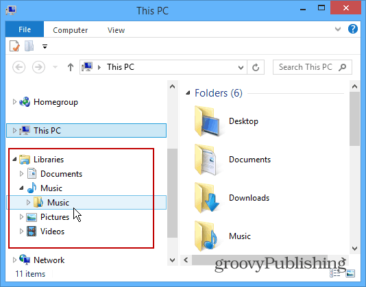نصيحة Windows 8.1: إعادة المكتبات في مستكشف الملفات
