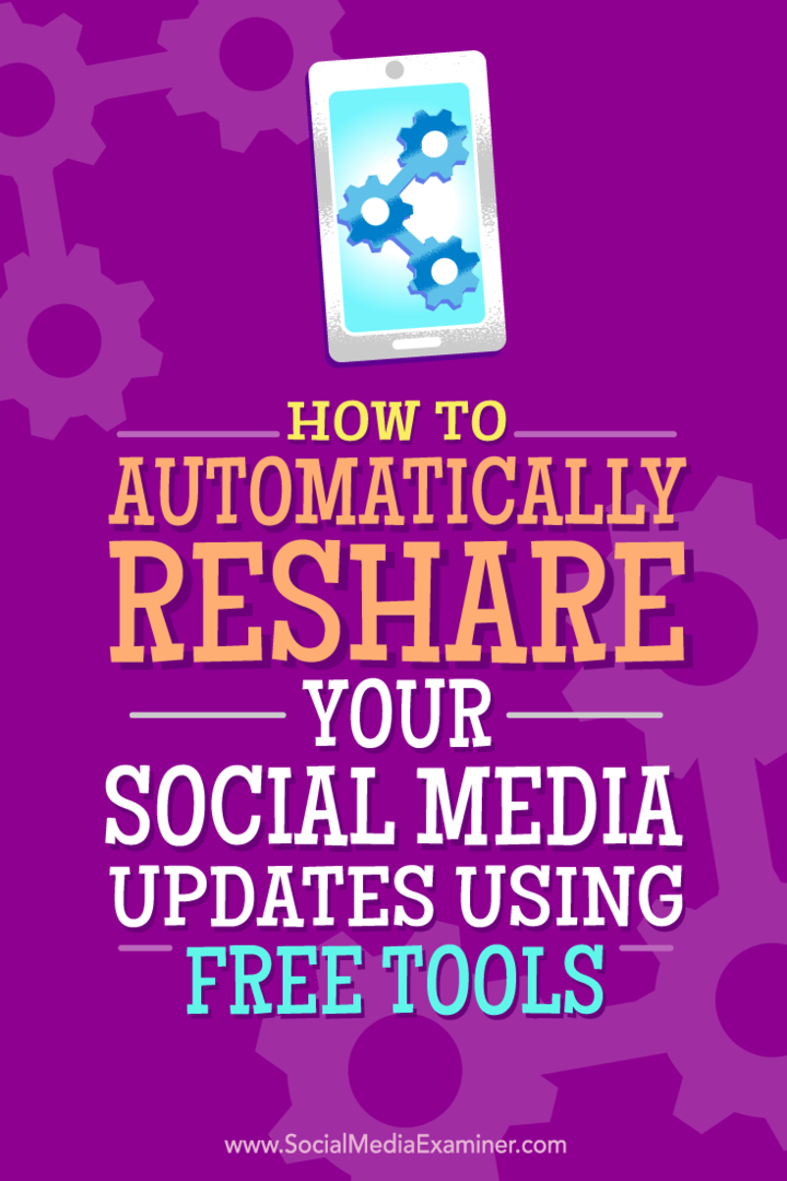 نصائح حول كيفية إعادة مشاركة تحديثات الوسائط الاجتماعية الخاصة بك تلقائيًا باستخدام أدوات مجانية.