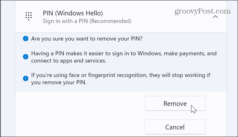رقم التعريف الشخصي لتسجيل الدخول إلى Windows 11