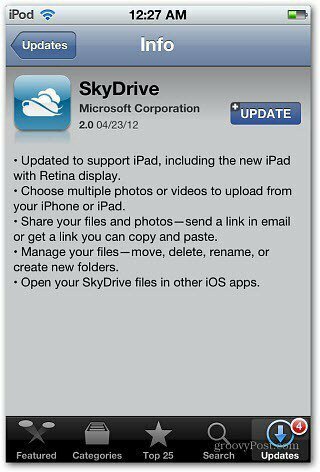 تحديث SkyDrive iOS
