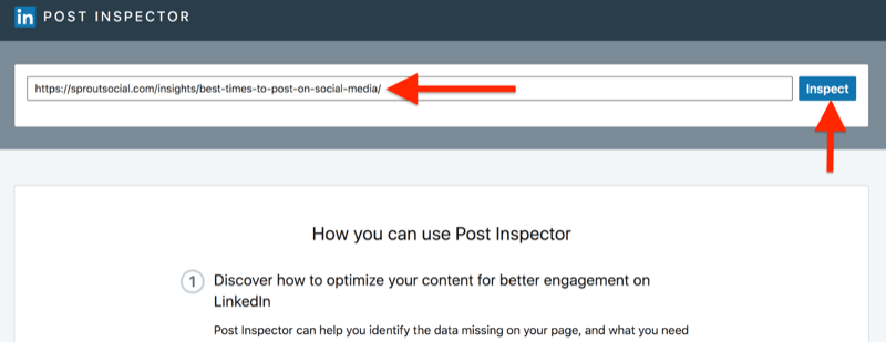 إرشادات خطوة بخطوة حول كيفية مسح ذاكرة التخزين المؤقت باستخدام LinkedIn Post Inspector