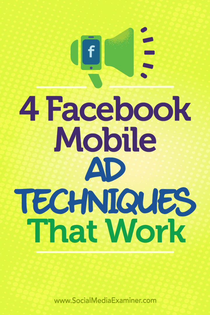 4 تقنيات للإعلان على Facebook والتي تعمل بواسطة Stefan Des على Social Media Examiner.