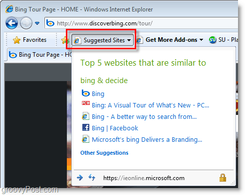 Internet Explorer 8 - المواقع المقترحة مزعجة!