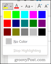 تمييز الألوان في PowerPoint