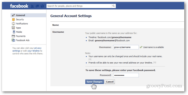 الفيسبوك تفضيلات إعدادات الحساب العامة إدارة اسم المستخدم العام اسم المستخدم كلمة المرور حفظ التغييرات تأكيد