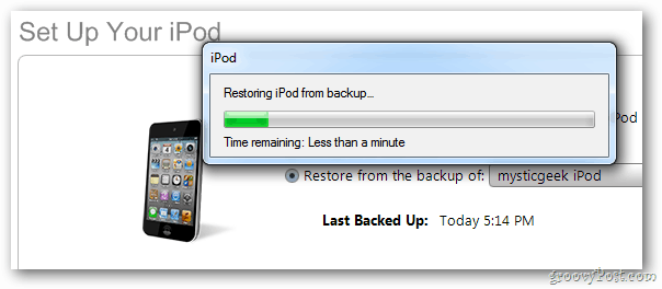 استعادة iPod