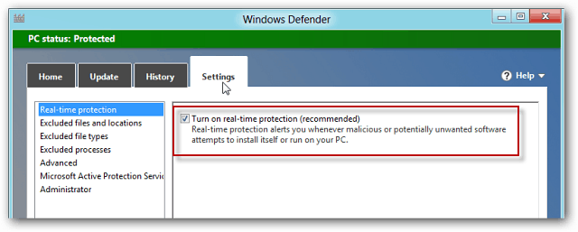 يتضمن Windows Defender في Windows 8 MSE