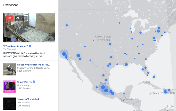 تعد خريطة Facebook Live طريقة تفاعلية للمشاهدين للعثور على البث المباشر في أي مكان في العالم.