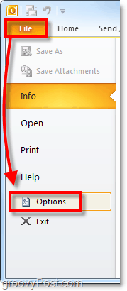 إطلاق تفضيلات وخيارات Office 2010