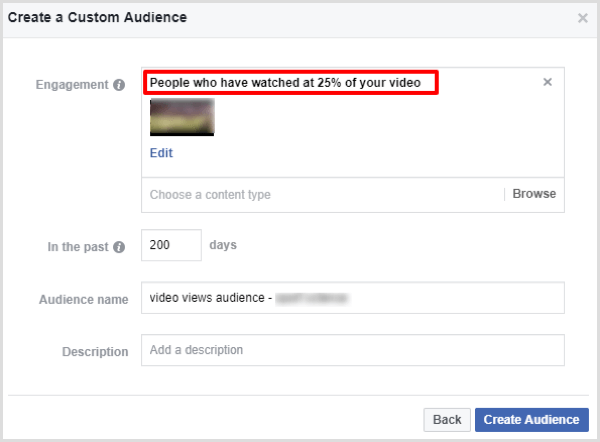 الفيسبوك خلق جمهور مخصص المشاركة الفيديو