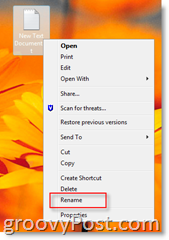 كيفية إعادة تسمية ملف في نظام التشغيل Windows Vista:: groovyPost.com