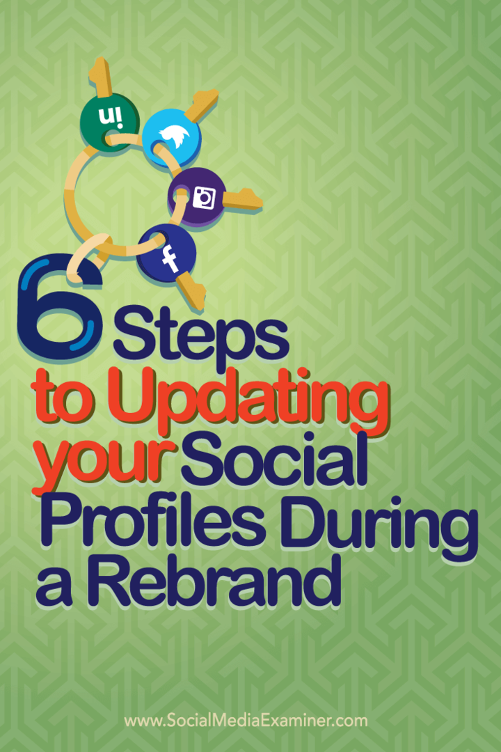6 خطوات لتحديث ملفات تعريف الوسائط الاجتماعية الخاصة بك أثناء إعادة العلامة التجارية: ممتحن الوسائط الاجتماعية