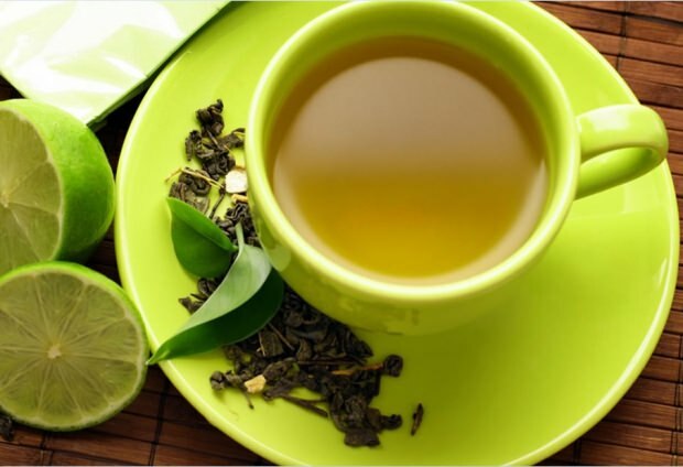 علاج الشاي الأخضر وصودا الليمون