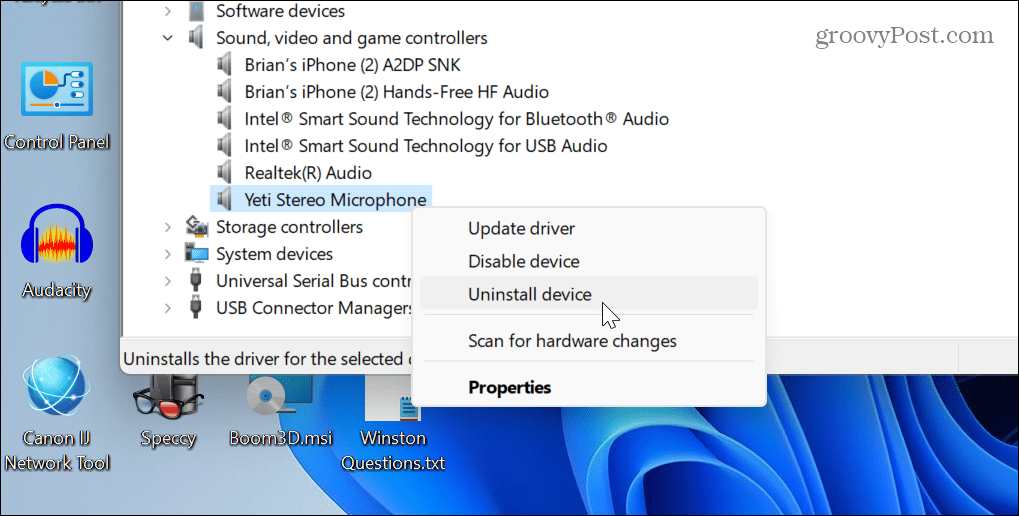 إعادة ضبط إعدادات الصوت على Windows 11