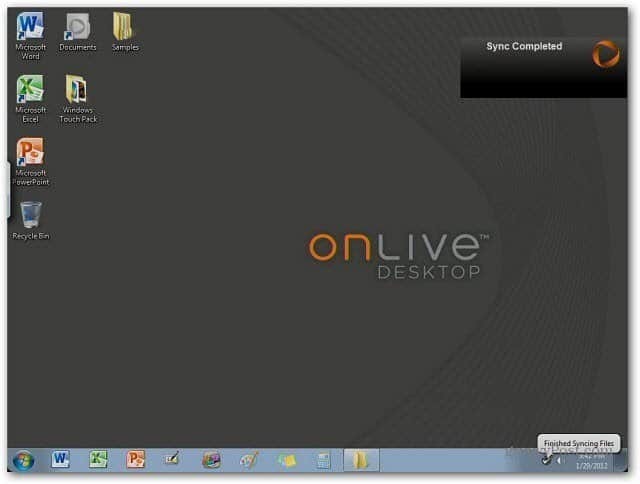 OnLive Desktop: تغيير خلفية الخلفية