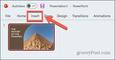 إدراج PowerPoint