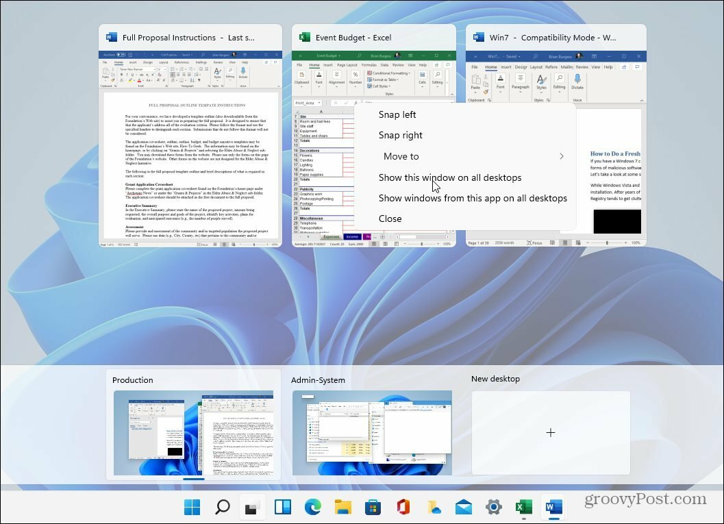 أجهزة سطح المكتب الافتراضية Windows 11