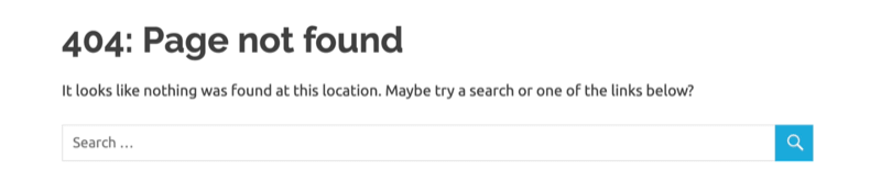 مثال على صفحة خطأ google analytics 404 مخصصة لنتيجة الخطأ 404