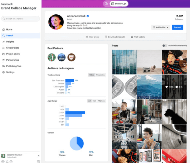 Instagram Brand Collab Manager وأداة Pinterest Trends: ممتحن الوسائط الاجتماعية