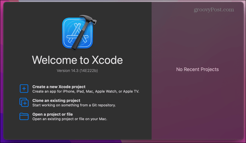 شاشة إطلاق xcode