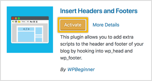WordPress Insert Heads and Footers plugin