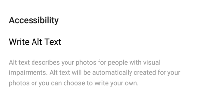 كيفية إضافة نص بديل إلى منشورات Instagram ووصف النص البديل والغرض الذي يخدمه