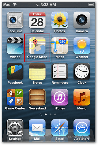 أيقونة خرائط جوجل iOS 6