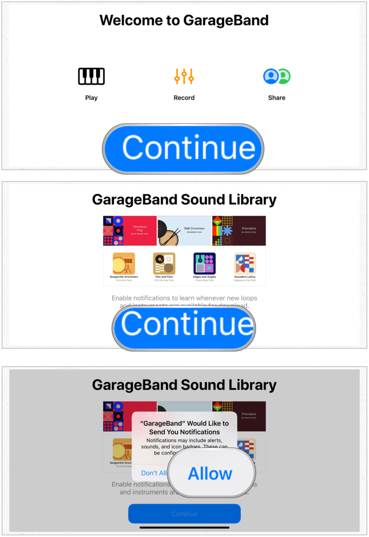 تثبيت GarageBand على iPhone