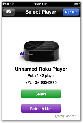 حدد Roku Player