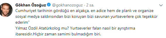 انتقادات قوية من كتاب Gökhan Özoğuz إلى كتاب Yılmaz Özdil باهظ الثمن!