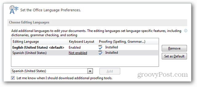 كيفية إضافة لغات إضافية إلى Office 2013