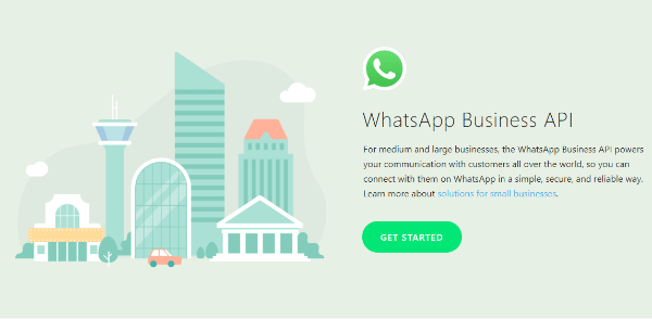 قامت WhatsApp بتوسيع أدوات أعمالها من خلال إطلاق WhatsApp Business API ، والذي يسمح للشركات المتوسطة والكبيرة بالإدارة وإرسال رسائل غير ترويجية إلى العملاء مثل تذكيرات المواعيد أو معلومات الشحن أو تذاكر الأحداث والمزيد من أجل إصلاح معدل.
