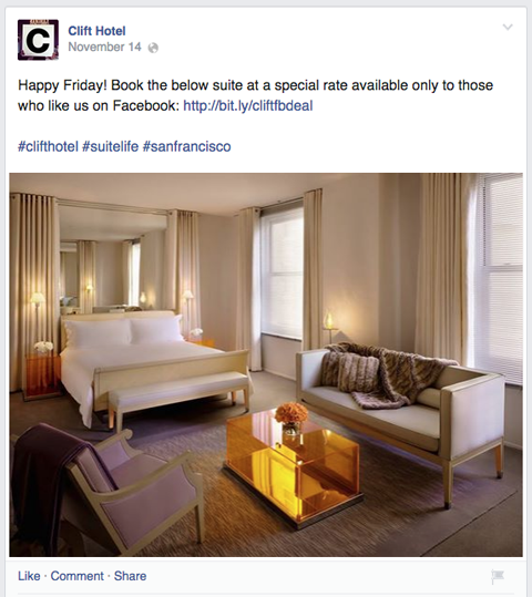 فندق clift facebook upate