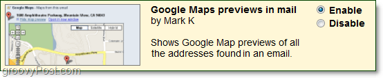 مراجعة معاينة خرائط Google في Gmail Labs