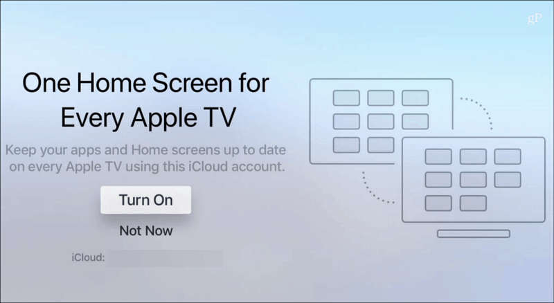 شاشة رئيسية واحدة لكل Apple TV