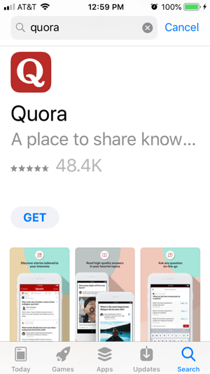 الوصول إلى Quora على سطح المكتب أو الهاتف المحمول.