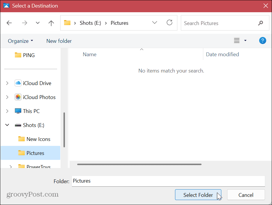 انقل مجلدات المستخدم الافتراضية على Windows 11